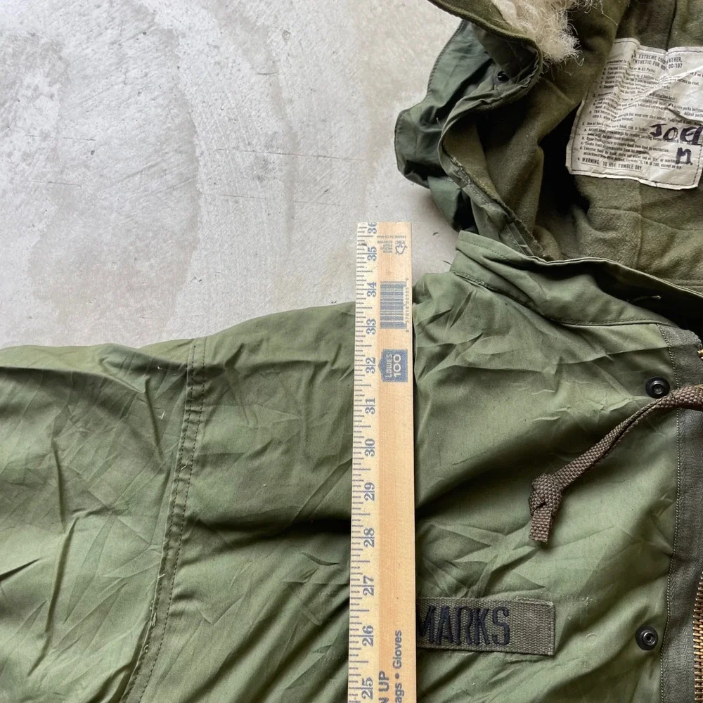 Vintage US Military M-65 Fishtail Parka With Liner & Hood Green Medium 1982